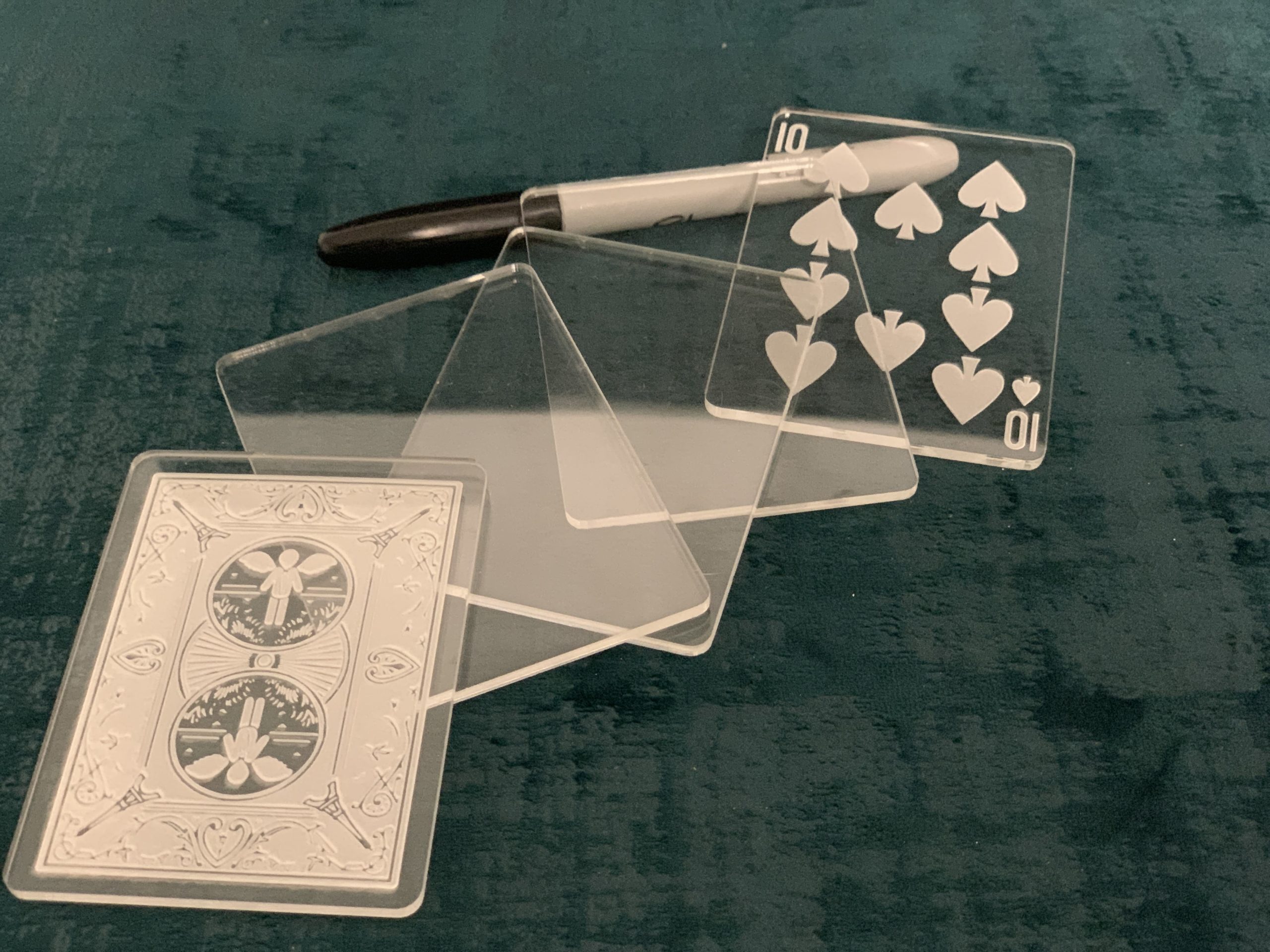 30 Supports De Cartes En Acrylique Transparent - Pour Jeux, Photos, Menus, Mariage, 1,9x1,9x1,3 Cm